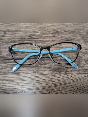 Tiffany & Co. Black Frame with Signature Tiffany Blue Temples Eyeglasses